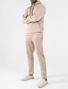 Ensembles de deux pièces OEM de haute qualité pour hommes, décontractés pour l'hiver, de couleur unie avec logo personnalisé, fabriqués selon des normes élevées - Product Image 2