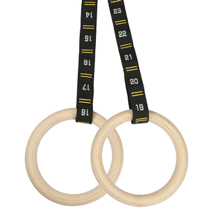 TOPKO High Quality Numbered Straps Birch Wooden Gymnastic <strong>Rings</strong> Core Workout Fitness <strong>Training</strong> Gym <strong>Ring</strong> - Product Image 5