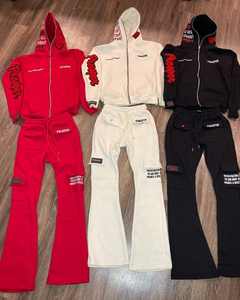 ชุดสเวตเตอร์ผ้าฝ้ายระบายอากาศได้ดีของผู้ชายชุดกันหนาวลำลองผ้าฝ้าย100% เป็นมิตรกับสิ่งแวดล้อมสีพื้นใส่สบาย - Product Image 1