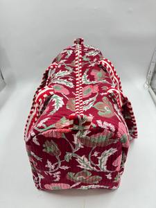 Sac de voyage en toile de coton rouge à fleurs, style bohème, safari, luxe, grande capacité, durable, sac de sport, sac fourre-tout - Product Image 3