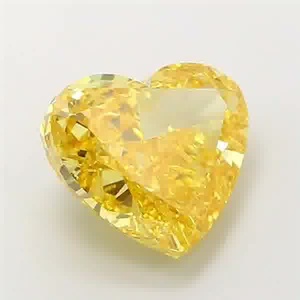 Diamant de laboratoire de couleur jaune fantaisie, taille cœur, 1 carat, clarté VS VVS, CVD HPHT, certifié IGI, prix de gros - Product Image 4