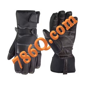 Guantes de cuero de vaca Guantes de invierno de Palma de cuero negro con inserto impermeable Guantes de seguridad en el trabajo - Product Image 1