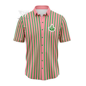Alfa griega | Kapa | Alpha AKA Sorority Clothing Listo para enviar Sublimado Casual Button Down Dress Shirt - Product Image 1