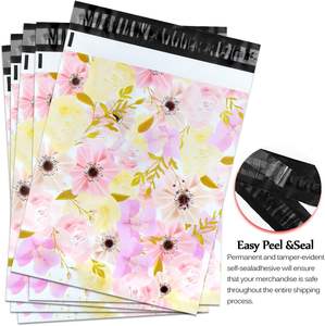 ถุงโพลีเมลเลอร์ขอบคุณ 100 แพ็ค ขนาด 25x33 ซม. ปิดผนึกด้วยกาวในตัว กันน้ำ ทนทาน หนา 2.3 มิล สีม่วงลายดอกเหลือง ย่อยสลายได้ ฉีกง่าย - Product Image 4