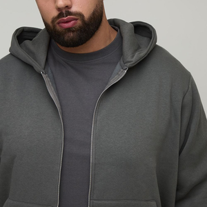 Heavyweight 100% Cotton Men's <b>Zipper</b> Hoodies Winter Fleece Eco-Friendly Custom Silk Screen Printed Embroidered Logo Oversized - Product Image 5