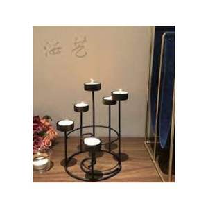 Bougeoir en métal élégant pour la décoration intérieure et les fêtes de Noël - Product Image 4