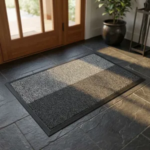 Tapis d'entrée double absorption d'humidité avec support antidérapant en TPE 45x75 cm - Product Image 1