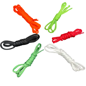 High quality fasion half round shoelaces with plastic