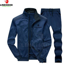 2025 Logo personnalisé respirant hommes survêtements décontractés Style solide 100% coton hiver tenue décontracté en gros - Product Image 1