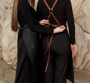 Tablier de charpentier en coton Vente en gros Tablier en toile cirée en cuir Outil de peinture marron AAA-0036 - Product Image 5