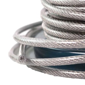 Câble métallique en acier inoxydable 7*7 enduit de nylon, invisible, pour grille, 202(669) 304 1.3/2 2mm, idéal pour rebord de fenêtre - Vente chaude usine - Product Image 1