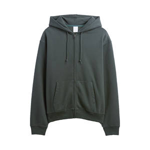 Ensemble de survêtement décontracté pour homme, hiver, fermeture éclair, 100% coton, polaire, à capuche, respirant, coupe ample, fermeture éclair - Product Image 4