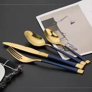 Ensemble de couverts en acier inoxydable de grande qualité, écologique, design royal moderne et luxueux, cuillère, couteau, fourchette durables pour la maison et la restauration - Product Image 6