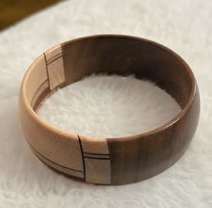 Bracelets en bois naturel à grain magnifique (taille personnalisée) pour unisexe - Anniversaire de mariage Bijoux tendance à la mode - Product Image 4