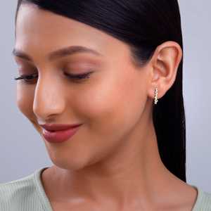 Boucles d'oreilles en diamant de laboratoire Moments ondulés en or Bijoux de qualité supérieure pour femmes élégantes - Product Image 5