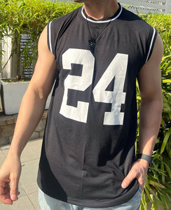 Camiseta sin mangas de algodón transpirable con logotipo personalizado OEM de alta calidad a la moda para hombre, camiseta de entrenamiento de culturismo, uniforme de gimnasio - Product Image 4