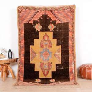 พรมโมร็อกโกแท้ ทำมือจากขนสัตว์ ลายเบอร์เบอร์แบบดั้งเดิม สไตล์วินเทจและโมเดิร์น สำหรับตกแต่งบ้าน - Product Image 1