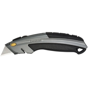 Cuchillo retráctil profesional STANLEY con hoja de cambio rápido de 180 mm, empaquetado en SB - Product Image 1