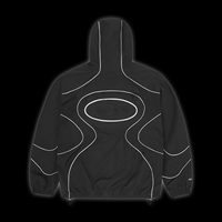 Veste coupe-vent unisexe personnalisée 2025 pour le sport d'hiver, avec doublure en maille, fermeture éclair et impression numérique brodée