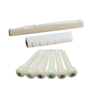 MA International White Plastic Guitar Bridge Saddle Nut Pins High Quality Music Effect for Acoustic/Electric Guitar Use