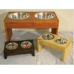 Support surélevé pour gamelles de nourriture et d'eau pour chien avec 2 bols amovibles en acier inoxydable, station d'alimentation double pour animaux de compagnie - Product Image 4