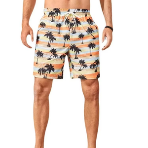 Short de bain de plage personnalisé pour hommes-Séchage rapide Été Style décontracté 100% Polyester pour la course et les classiques Maillots de bain et vêtements de plage - Product Image 2