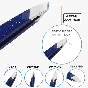 Nueva herramienta de belleza de moda para mujer, aplicador de pestañas postizas de acero inoxidable, pinzas para cejas con logotipo personalizado, gran cantidad privada - Product Image 2