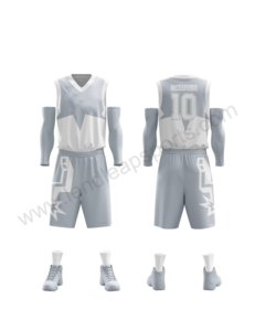 Ensemble de maillots et shorts de basketball personnalisés en polyester respirant et à séchage rapide, grande taille, pour des performances optimales - Product Image 6