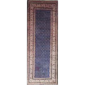One Of The Kind Hand-Knotted Persian <b>Wool</b> Rug _ Luxurious Vintage Design, 10'6 x 3'3, Artisan <b>Crafted</b> - Product Image 1