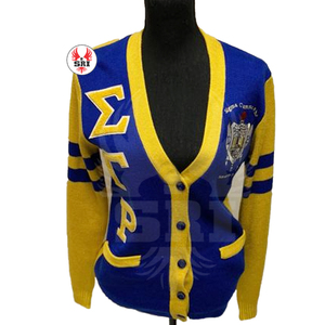 Suéteres de Chenilla Bordados con el Logotipo de las Letras Griegas Sigma Gamma Rho, Ropa de Moda Personalizada para Hermandades Femeninas, Manga Larga - Product Image 6