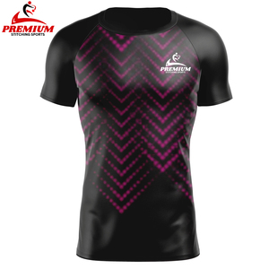 Camisetas de Compresión Sublimadas Personalizadas al por Mayor, Shorts de Surf de Spandex Transpirables de Secado Rápido, Rash Guard para MMA y BJJ - Product Image 1