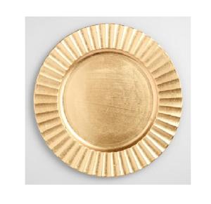 Placa de cargador de metal niquelada con cuentas de cristal para bodas Placa de cargador más vendida de alta calidad que exige en fiestas - Product Image 5