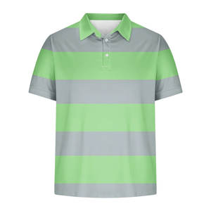 Piqué clásico para hombre para Polo, tela de Jersey de manga corta de algodón con patrón sólido y logotipo OEM para ropa informal y de oficina - Product Image 2