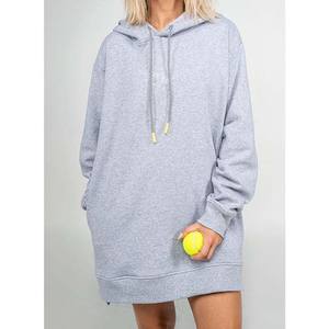 Venta al por mayor 2025 otoño suelta cuello redondo sudadera calle sólido Oversize pulóver mujer transpirable estilo Y2k sudaderas con capucha sudadera - Product Image 1