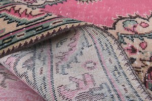 High Quality <b>Pink</b> Handmade Fine <b>Wool</b> Tribal Area Rug Embroidered for Living Room Hotels Restaurants Exercise Use - Product Image 3