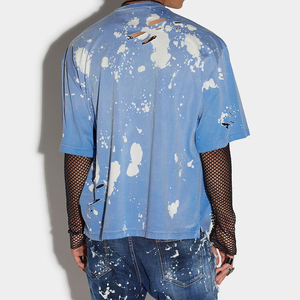 เสื้อยืดผ้าฝ้าย100% 2026เสื้อยืดวินเทจสำหรับผู้ชายเสื้อยืดลายกรดซักได้พิมพ์โลโก้ที่มีน้ำหนักมาก - Product Image 2