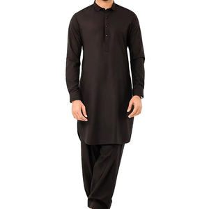 Pakistani Made <b>Men's</b> <b>Shalwar</b> <b>Kameez</b> Traditional Casual Dress Solid Color Regular Fit Regular Length - Product Image 1