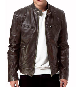 Venta al por mayor de invierno grueso chaqueta de cuero de vaca proveedor personalizado logotipo en relieve Forro Cierre de cremallera transpirable OEM de Pakistán - Product Image 1