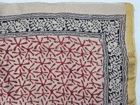 Paréo Bandeau Bohème en Coton Doux Fait Main 100% avec Bordure en Soie et Motifs Floraux, Écologique, pour Femme, Vente en Gros, 1 Pièce, Couvre-Maillot de Bain de Plage