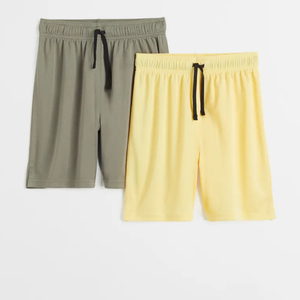 Pantalones cortos de alta calidad personalizados para niños Logo impreso Estilo Vintage cintura alta niños pantalones cortos casuales con bolsillo para verano tela al por mayor - Product Image 1