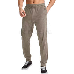 2025 nuevo diseño de pantalones de entrenamiento informales de cintura alta ligeros para hombres, pantalones ajustados de poliéster/algodón para gimnasio con bolsillos con cremallera - Product Image 1