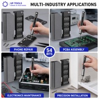 Kit de tournevis de précision électrique 54-en-1 N50 0,7 Nm avec étui de rangement et embouts S2 pour la réparation de téléphones portables