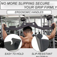 Accessoires de tirage vertical réglables en caoutchouc et acier, barre de traction ergonomique à prise neutre, poignée pour câble de gym, barre dorsale et triceps pour la musculation