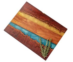 Planche à découper en bois 100% naturel, design haut de gamme et planche à fromage en résine, meilleure qualité, à utiliser pour la décoration de la table, la cuisine, la découpe de fruits - Product Image 1