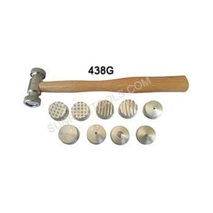 Marteau texturé de haute qualité avec 9 têtes remplaçables, utilisé pour la fabrication de bijoux, vente en gros, prix le plus bas, meilleur produit - Product Image 2