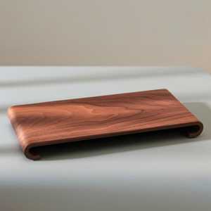 Petite assiette rectangulaire en bois d'acacia, plateau à charcuterie miniature, plateau de service pour collations, passe au lave-vaisselle, moderne et luxueux - Product Image 1