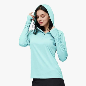 2023 nouveau personnalisé femmes à manches longues Spandex Stretch à capuche entraînement course veste Sport Gym femme Yoga vestes - Product Image 1