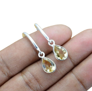 ต่างหูสไตล์ Boho คลาสสิกเครื่องประดับสำหรับผู้หญิงเครื่องประดับเงิน925สเตอร์ลิงซิทรินพลอยแฮนด์เมดต่างหูของขวัญความรัก - Product Image 1