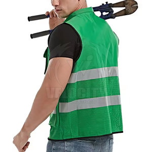 Meilleur Bavoir de sécurité respirant et réfléchissant haute visibilité bon marché pour hommes Bas quantité minimale de commande en stock Vêtements de travail - Product Image 5