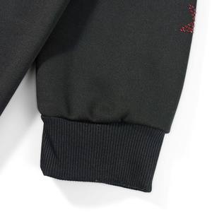 Hoodie unisexe streetwear personnalisé avec strass, fermeture éclair intégrale, en molleton, pour l'hiver 2026, avec col à capuche en tissu French Terry et coupe courte - Product Image 6